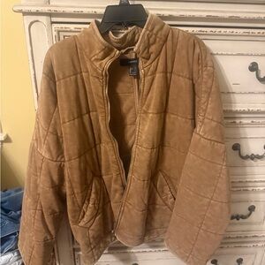 Forever 21 Brown Quilted Zip Jacket